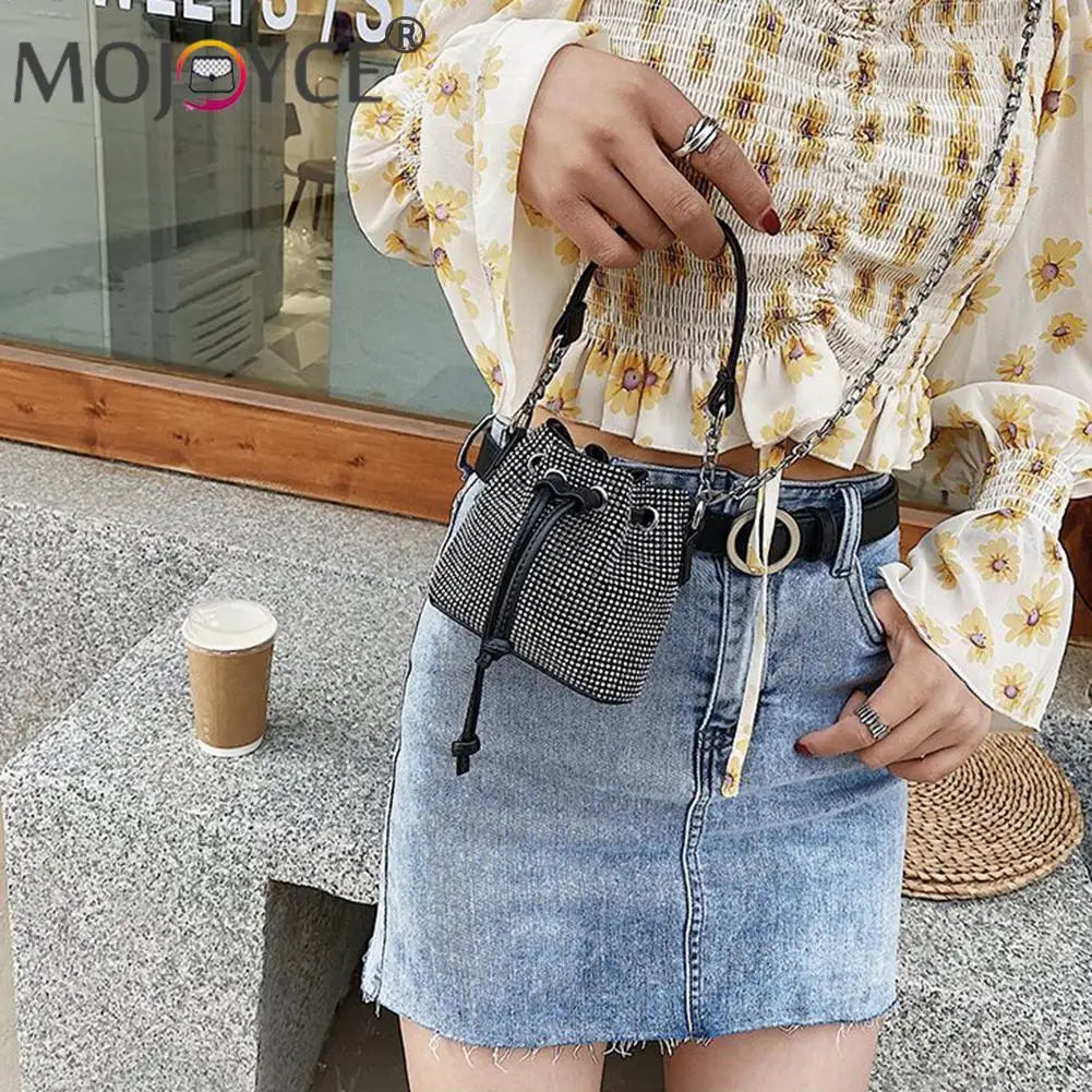 Rhinestone Bucket Handbag for Women