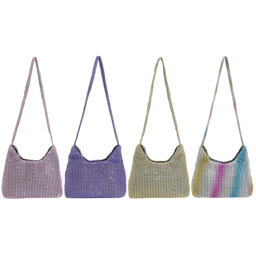 Rhinestone Evening Clutch Tote Purse for Women