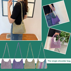Rhinestone Evening Clutch Tote Purse for Women