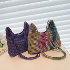 Rhinestone Evening Clutch Tote Purse for Women