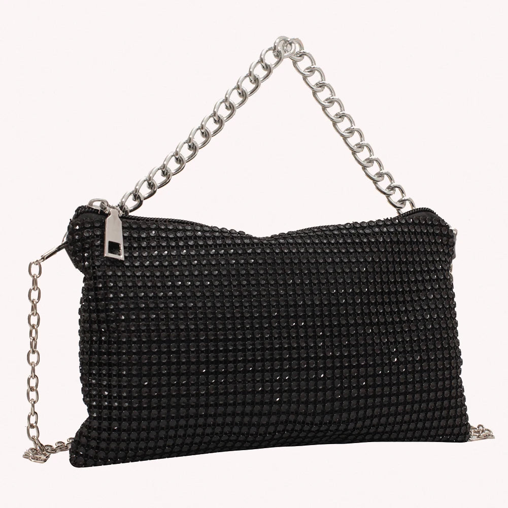 Rhinestone Shoulder Messenger Bag Chain Shoulder Bags Female