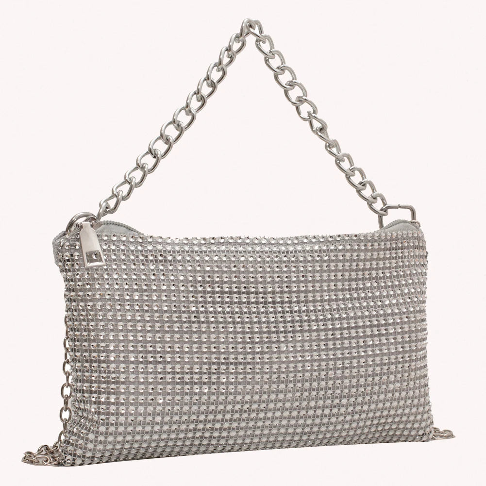 Rhinestone Shoulder Messenger Bag Chain Shoulder Bags Female