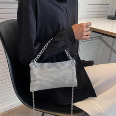 Stylish Rhinestone Shoulder Messenger Bag Crossbody Handbag