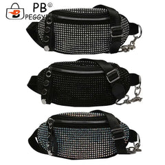 Rhinestone Waist Bag Diamond Chain Shoulder Crossbody Fanny Pack