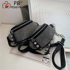 Rhinestone Waist Bag Diamond Chain Shoulder Crossbody Fanny Pack
