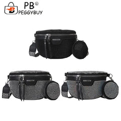 Bling Waist Belt Bag Chest Crossbody Fanny Pack for Shopping