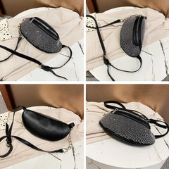Rhinestone Waist Pack Fanny Pack Small Women Waist Bag Phone Pouch