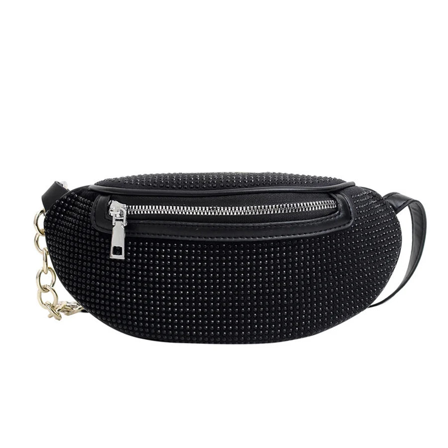 Rhinestone Waist Pack Fanny Pack Small Women Waist Bag Phone Pouch