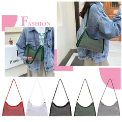 Rhinestone Women Handbag Tote Bag Ladies Diamond Female Travel Shoulder Top-Hand