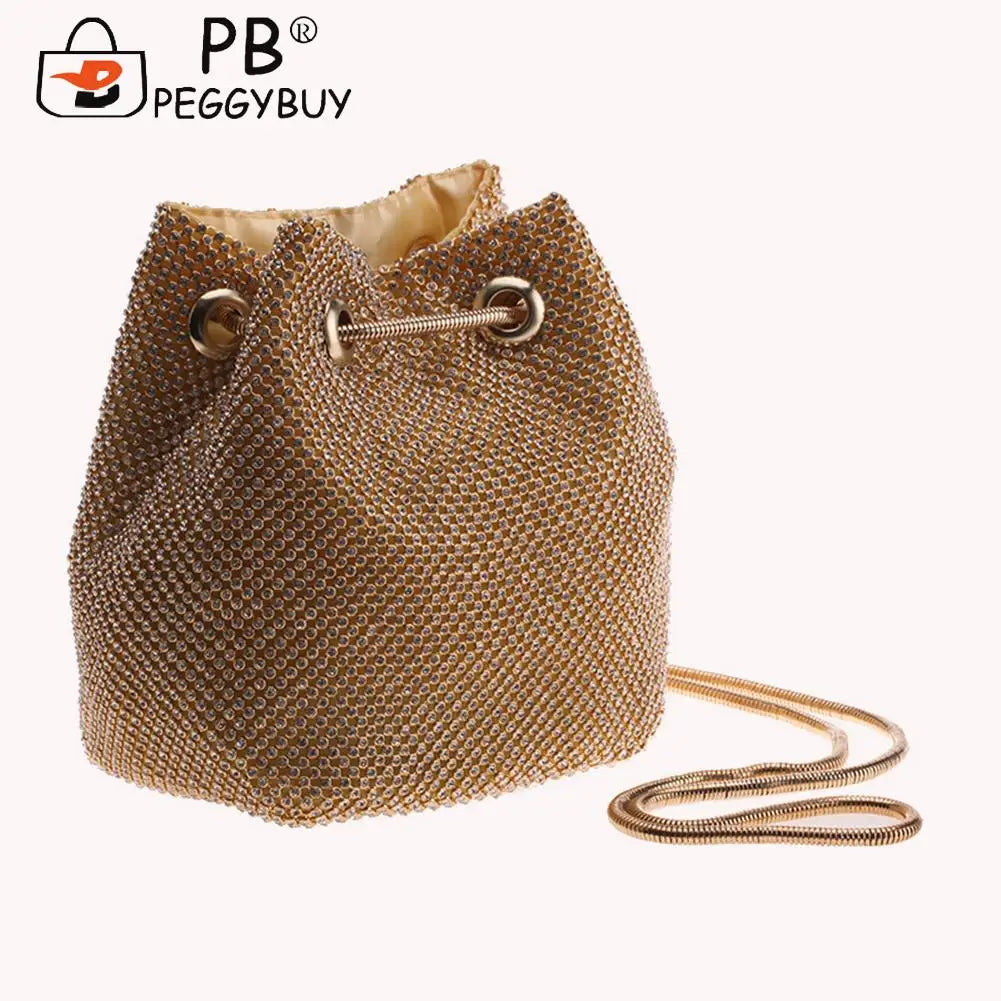 Rhinestone Handbag Diamond Bucket Wedding Party Shoulder Bag