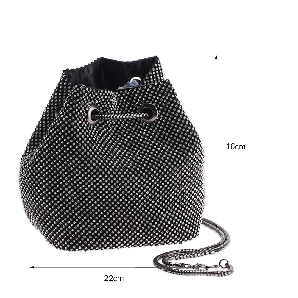 Rhinestone Handbag Diamond Bucket Wedding Party Shoulder Bag