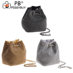 Rhinestone Handbag Diamond Bucket Wedding Party Shoulder Bag