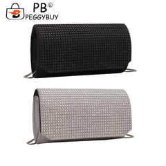 Rhinestone Shoulder Bag Chain Evening Clutch Leather Purse Fashion Decoration