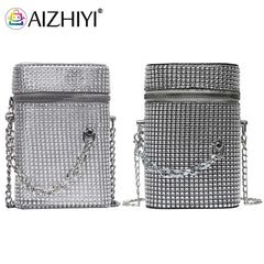 Rhinestones Crystal Shoulder Bag Diamond Bucket Clutches