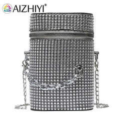 Rhinestones Crystal Shoulder Bag Diamond Bucket Clutches