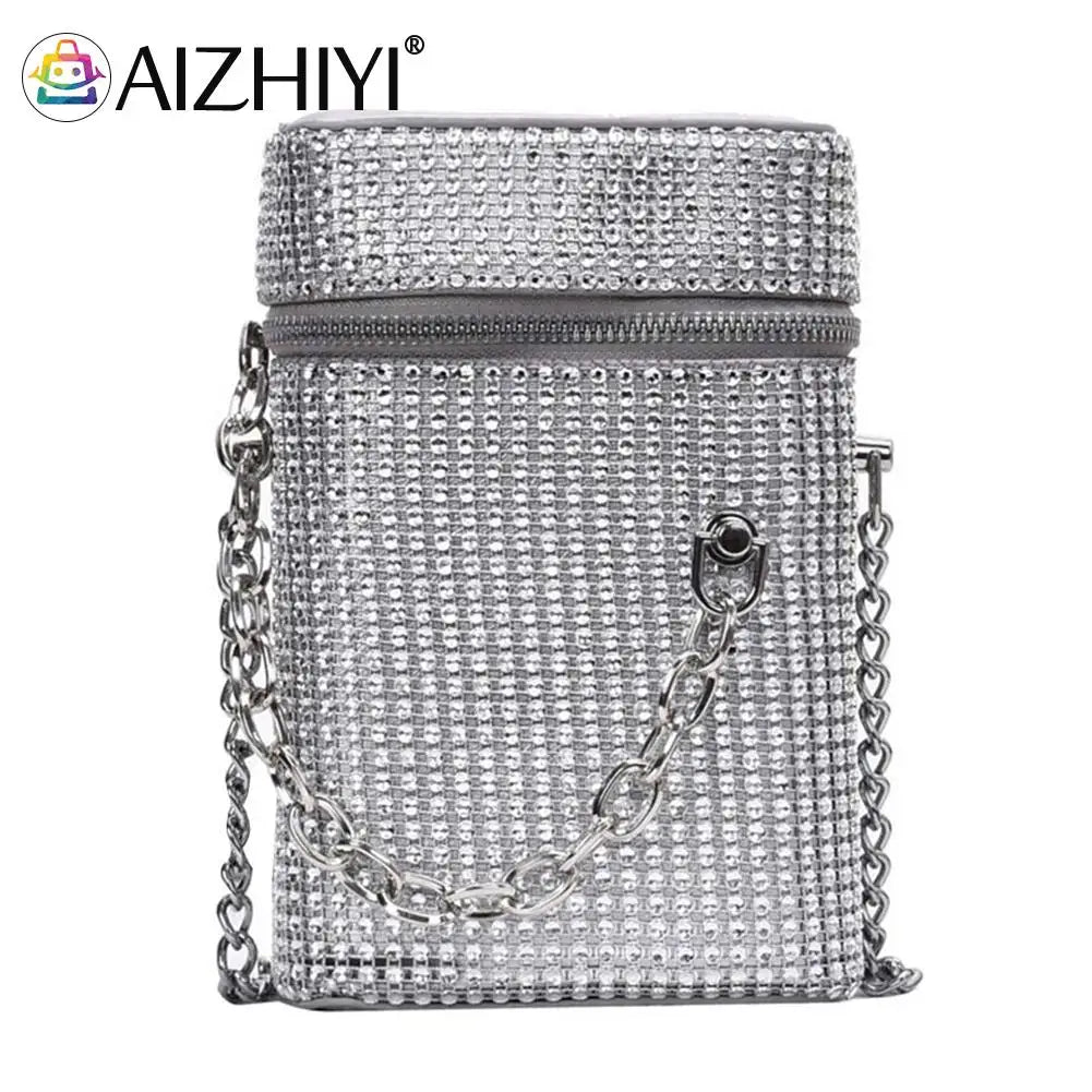 Rhinestones Crystal Shoulder Bag Diamond Bucket Clutches