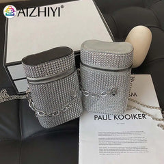 Rhinestones Crystal Shoulder Bag Diamond Bucket Clutches