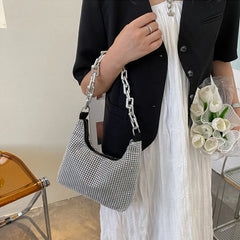 Rhinestones Evening Clutch Bag Diamonds Underarm Bag Office Lady