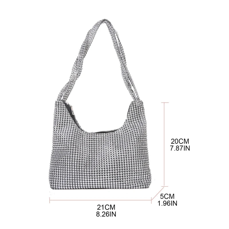 Rhinestones Evening Clutch Bag Women Wedding Purse Handbag
