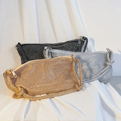 Rhinestones Evening Clutch Bag for Women, Elegant Wedding Purse