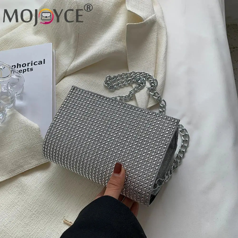 Rhinestones Evening Shoulder Bag for Women