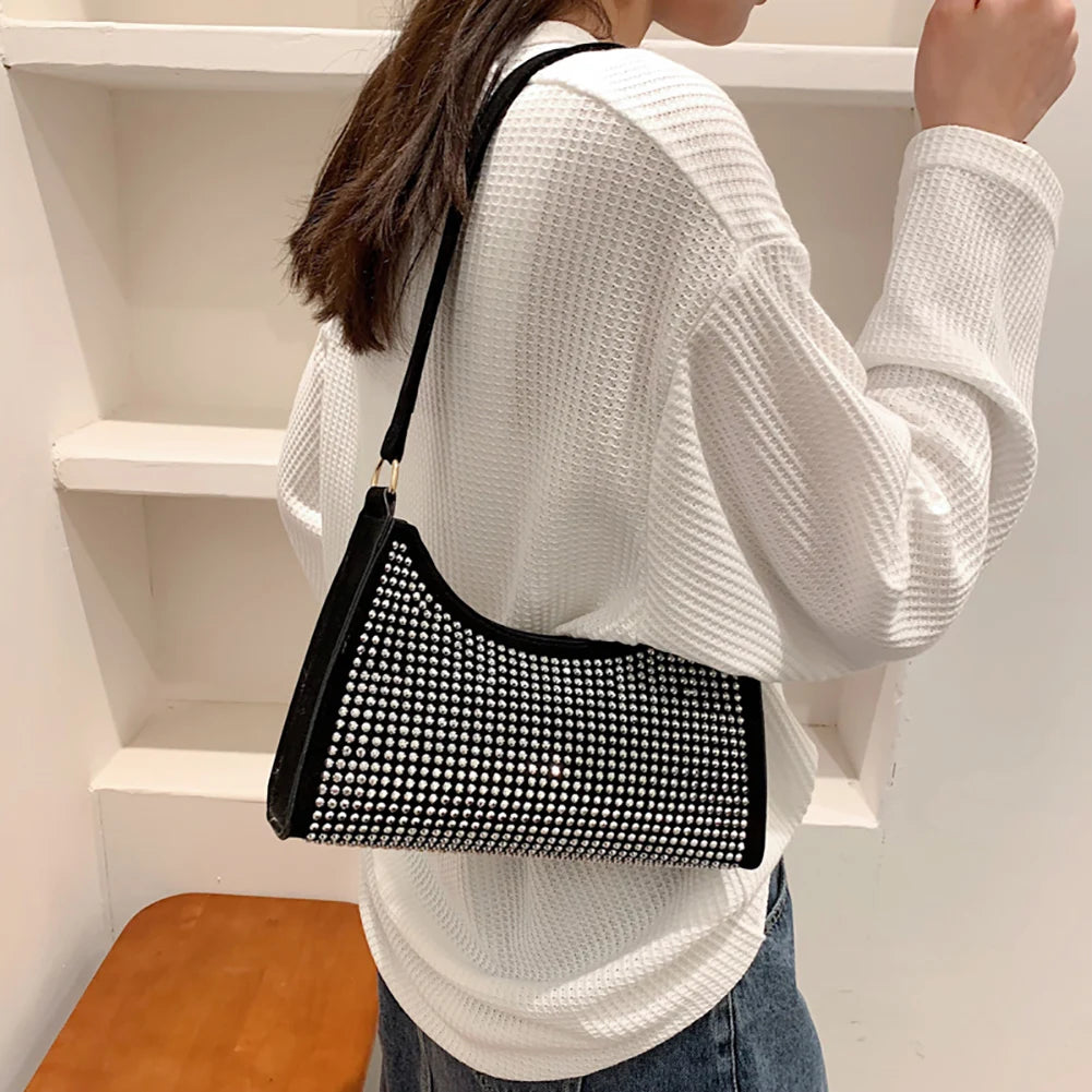 Rhinestones Evening Shoulder Bag Women Dinner Party Wedding Handbag