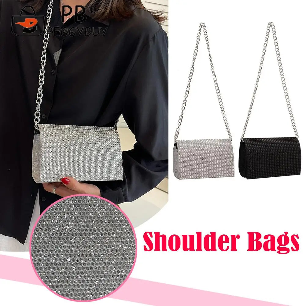 Rhinestones Shoulder Crossbody Bag for Women Wedding Handbag