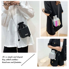 Rhinestones Shoulder Bag Diamond Drawstring Handbag