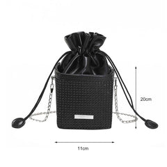 Rhinestones Shoulder Bag Diamond Drawstring Handbag