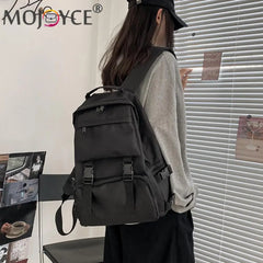 Rhombus Nylon Backpack for Student School Travel