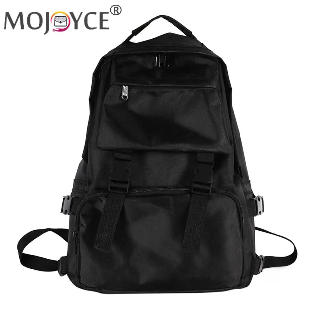 Rhombus Nylon Backpack for Student School Travel