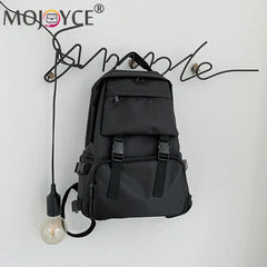 Rhombus Nylon Backpack for Student School Travel