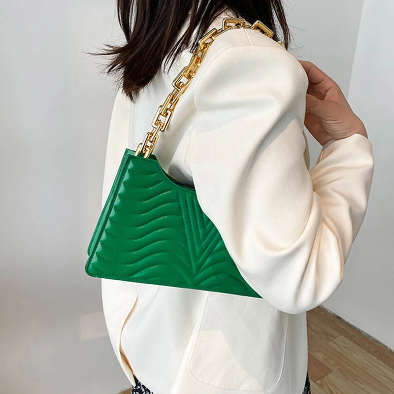Rhombus Women's Shoulder Bag Solid Zipper Handbags