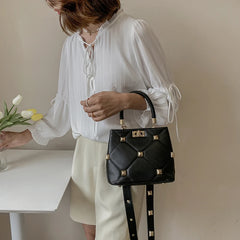 Rivet Shoulder Bag Women's Crossbody Handbag Purse Female Phone Pack