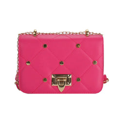 Rivet Shoulder Bags Small Flap Phone Purse PU Leather Crossbody Handba