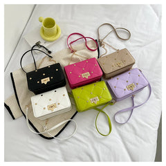 Rivet Shoulder Bags Small Flap Phone Purse PU Leather Crossbody Handba