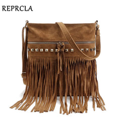 Rivet Tassel Women Bags Shoulder Messenger Bags Crossbody Bolsa