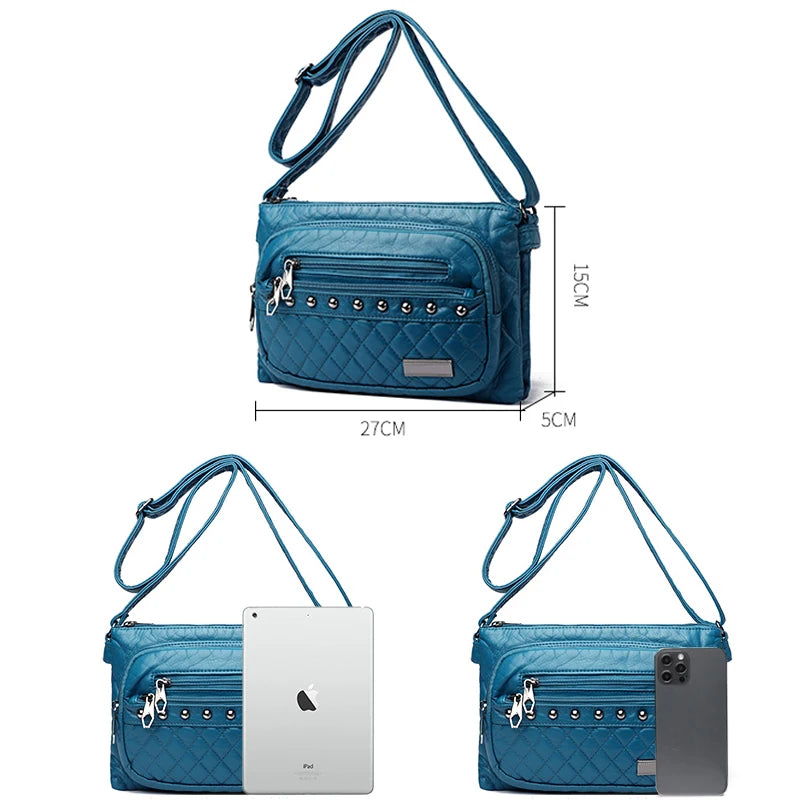 Soft Leather Shoulder Bag Crossbody Handbag Wallet