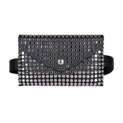 Rivets Waist Pack Fanny Pack Small Women Waist Bag Punk Style Belt Bag