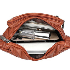 Rivets Women Belt Waist Bag Fanny Pack Soft PU Leather Female Phone Pockets Bags