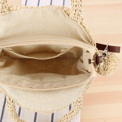 Boho Tassel Rattan Handbags Woven Crossbody Shoulder Bags Beach Purses