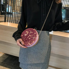 Women Shoulder Bag Starry Sky Crossbody Suede Messenger Small Purses