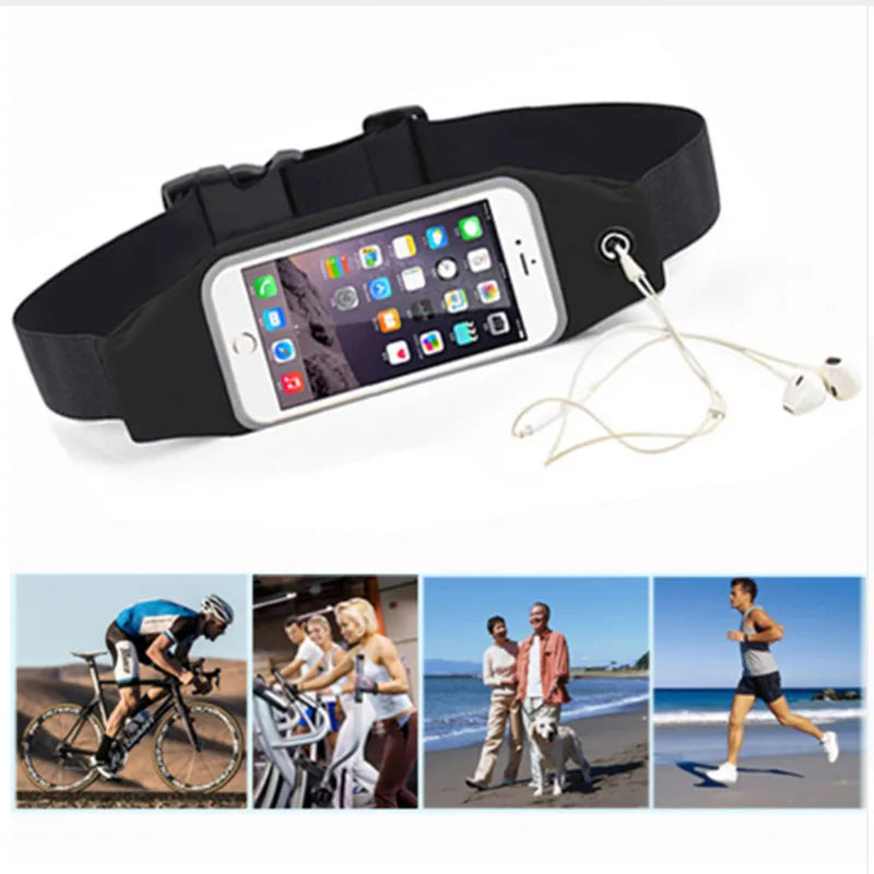 Outdoor Running Waist Bag Phone Touch Screen Pocket Adjustable Sport Belt Bag