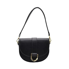 Saddle Women Shoulder Bags Wide Strap Handbags Pu Leather Crossbody Messenger Ba