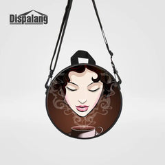 Small School Bag for Girls Mini Shoulder Bag Round Bag Preschool Book Bag