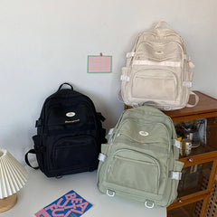 Nylon Backpack Laptop Travel Bag Teen Girl College Large Schoolbag