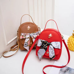 School Shoulder Bag PU Leather Adjustable Straps Casual Shopping Backpack