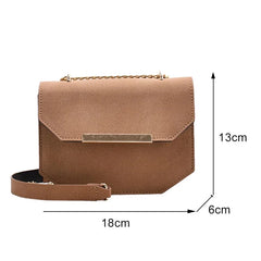 Scrub PU Crossbody Bag Chain Shoulder Handbag Totes Female Daily Bag