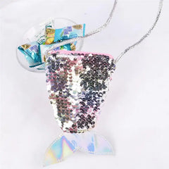 Sequins Mermaid Tail Coin Purse Ladies Sling Card Holder Money Pouch Party Gift