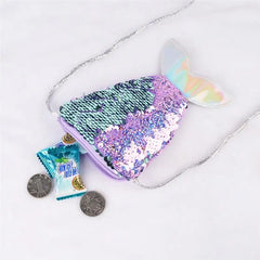 Sequins Mermaid Tail Coin Purse Ladies Sling Card Holder Money Pouch Party Gift